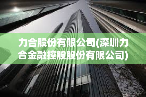 力合股份有限公司(深圳力合金融控股股份有限公司)