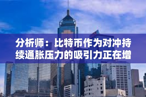 分析师：比特币作为对冲持续通胀压力的吸引力正在增强