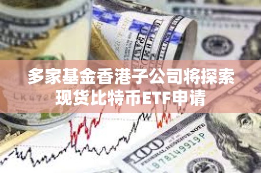 多家基金香港子公司将探索现货比特币ETF申请