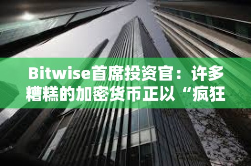 Bitwise首席投资官：许多糟糕的加密货币正以“疯狂的估值”进行交易