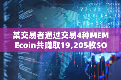 某交易者通过交易4种MEMEcoin共赚取19,205枚SOL