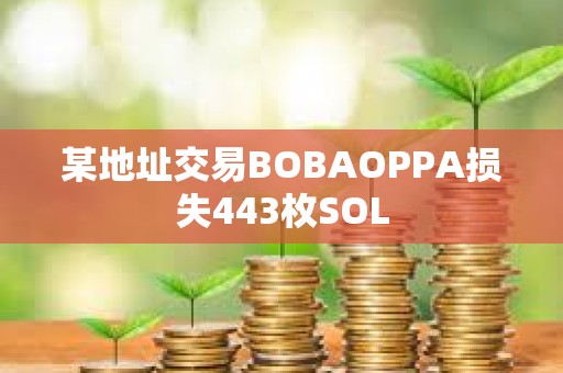 某地址交易BOBAOPPA损失443枚SOL