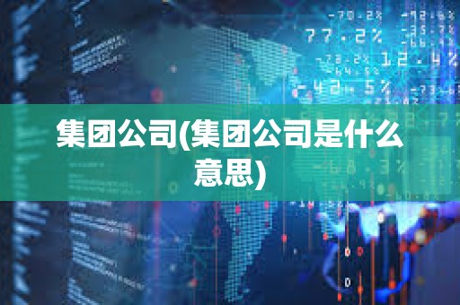 集团公司(集团公司是什么意思)