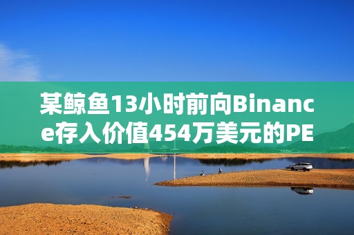 某鲸鱼13小时前向Binance存入价值454万美元的PEPE以止损