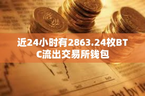 近24小时有2863.24枚BTC流出交易所钱包