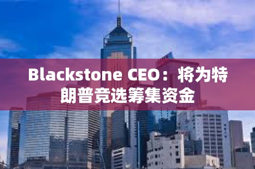 Blackstone CEO：将为特朗普竞选筹集资金