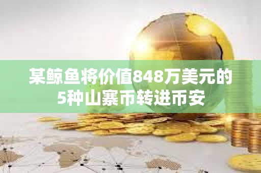 某鲸鱼将价值848万美元的5种山寨币转进币安