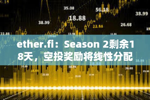 ether.fi：Season 2剩余18天，空投奖励将线性分配给参与者