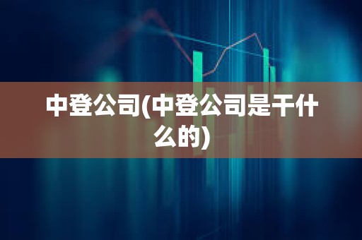 中登公司(中登公司是干什么的)