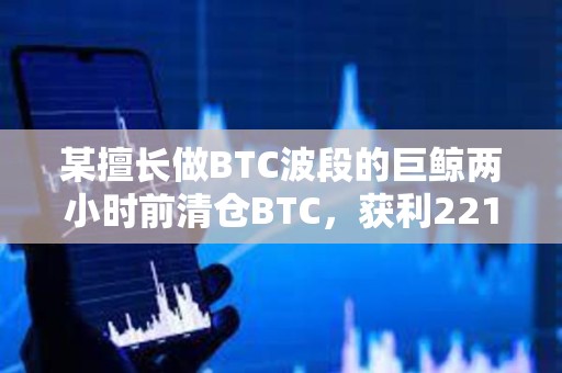 某擅长做BTC波段的巨鲸两小时前清仓BTC，获利2218万美元