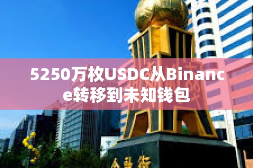 5250万枚USDC从Binance转移到未知钱包