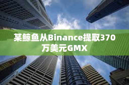 某鲸鱼从Binance提取370万美元GMX