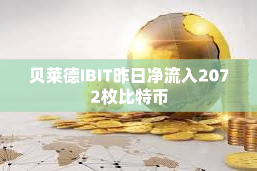 贝莱德IBIT昨日净流入2072枚比特币