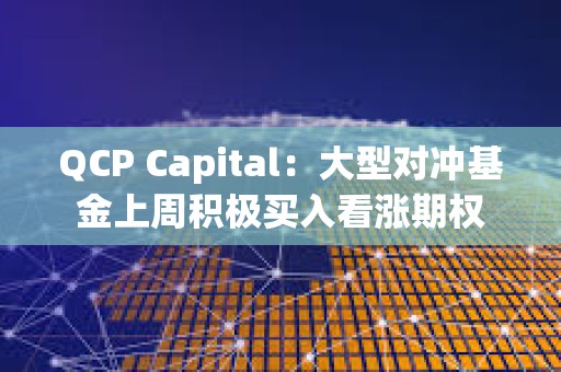 QCP Capital：大型对冲基金上周积极买入看涨期权