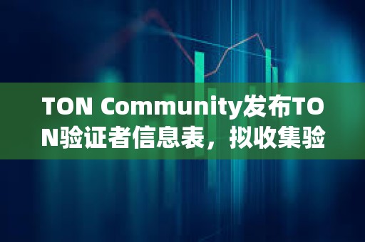 TON Community发布TON验证者信息表，拟收集验证者设置数据