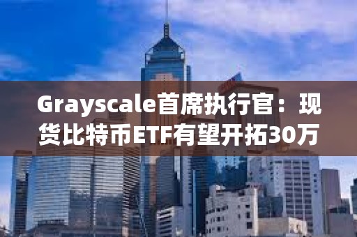 Grayscale首席执行官：现货比特币ETF有望开拓30万亿美元的市场