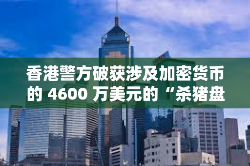 香港警方破获涉及加密货币的 4600 万美元的“杀猪盘”