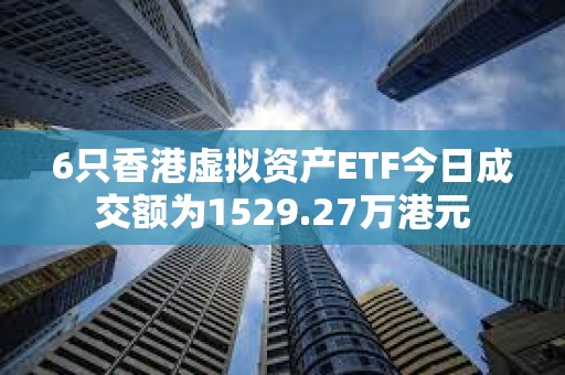 6只香港虚拟资产ETF今日成交额为1529.27万港元