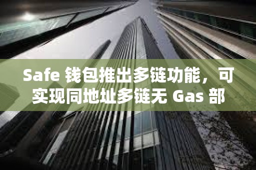 Safe 钱包推出多链功能，可实现同地址多链无 Gas 部署