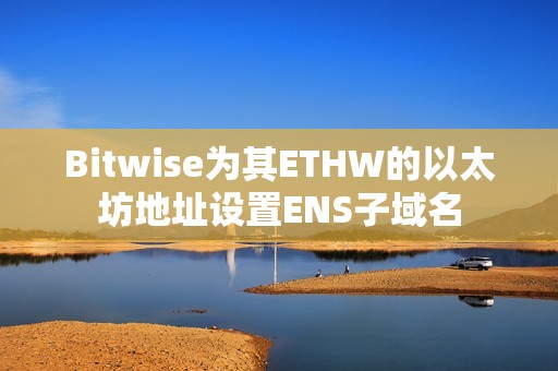 Bitwise为其ETHW的以太坊地址设置ENS子域名