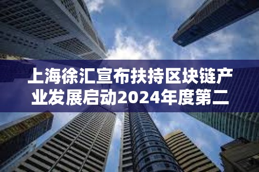 上海徐汇宣布扶持区块链产业发展启动2024年度第二批项目申请