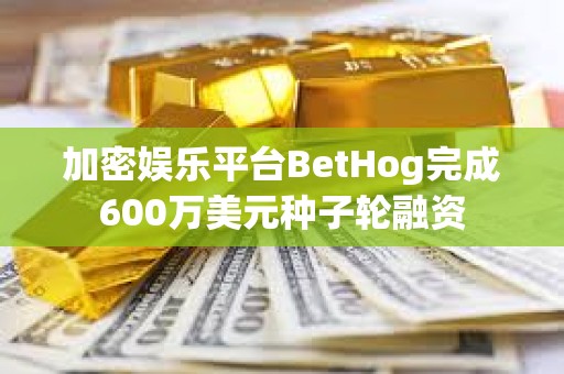 加密娱乐平台BetHog完成600万美元种子轮融资