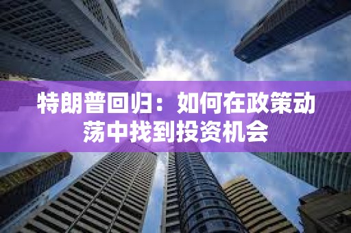 特朗普回归：如何在政策动荡中找到投资机会