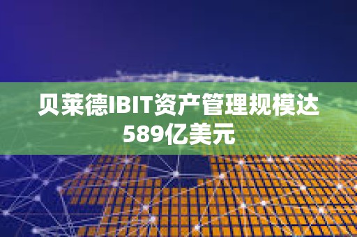 贝莱德IBIT资产管理规模达589亿美元