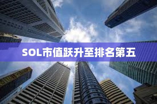 SOL市值跃升至排名第五