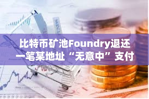 比特币矿池Foundry退还一笔某地址“无意中”支付的8.18枚BTC交易费