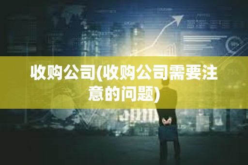 收购公司(收购公司需要注意的问题)