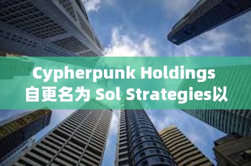 Cypherpunk Holdings 自更名为 Sol Strategies以来股价已上涨超 1700%