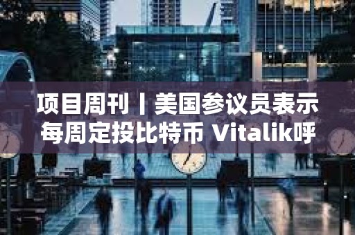 项目周刊丨美国参议员表示每周定投比特币 Vitalik呼吁优先优化“Blob扩容”