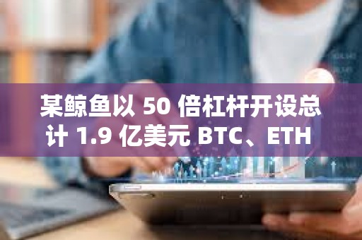 某鲸鱼以 50 倍杠杆开设总计 1.9 亿美元 BTC、ETH 多头头寸