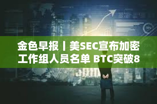 金色早报丨美SEC宣布加密工作组人员名单 BTC突破87000美元