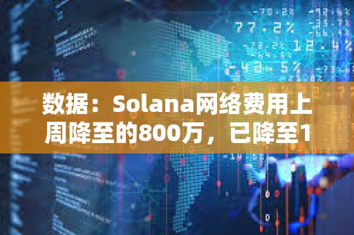 数据：Solana网络费用上周降至的800万，已降至10月初的水平