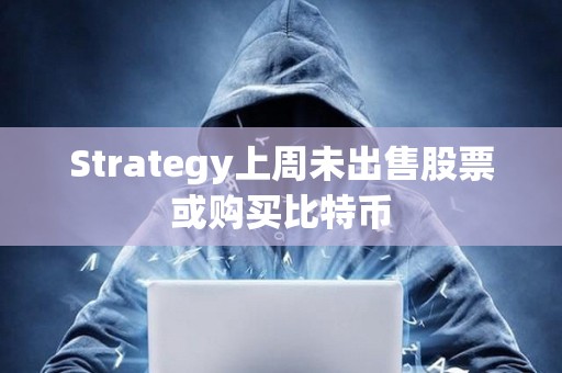 Strategy上周未出售股票或购买比特币