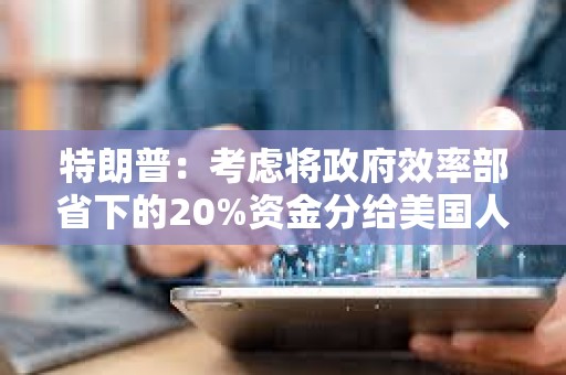 特朗普：考虑将政府效率部省下的20%资金分给美国人