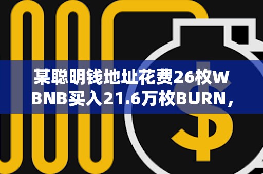 某聪明钱地址花费26枚WBNB买入21.6万枚BURN，现价值242枚WBNB