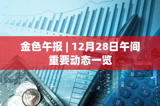 金色午报 | 12月28日午间重要动态一览