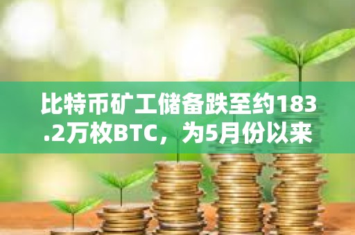 比特币矿工储备跌至约183.2万枚BTC，为5月份以来的最低点