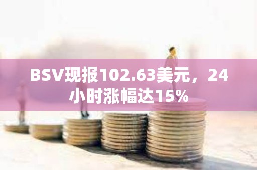 BSV现报102.63美元，24小时涨幅达15%