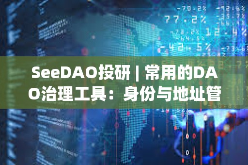 SeeDAO投研 | 常用的DAO治理工具：身份与地址管理篇