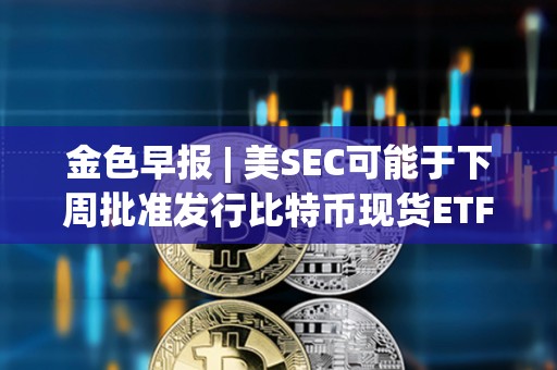 金色早报 | 美SEC可能于下周批准发行比特币现货ETF 虚拟资产将从本轮经济周期中跑出