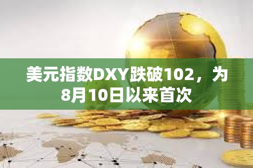 美元指数DXY跌破102，为8月10日以来首次