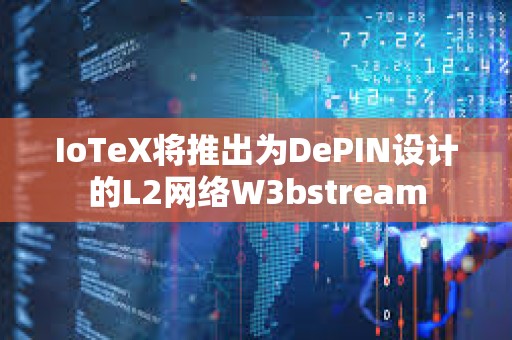 IoTeX将推出为DePIN设计的L2网络W3bstream