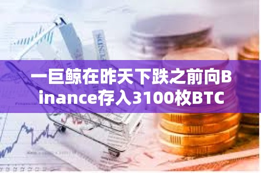 一巨鲸在昨天下跌之前向Binance存入3100枚BTC