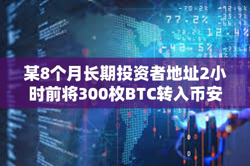 某8个月长期投资者地址2小时前将300枚BTC转入币安，实现收益765万美元