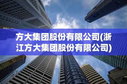 方大集团股份有限公司(浙江方大集团股份有限公司)