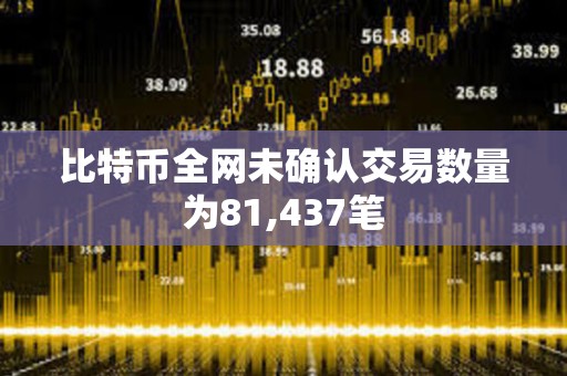 比特币全网未确认交易数量为81,437笔